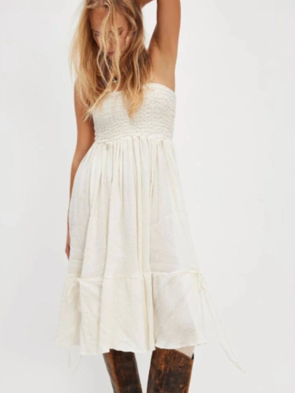 FREE PEOPLE PRAIRIE CONVERTIBLE DRESS*SKIRT*MAXI*BOHO - BRAND NEW WITH TAGS-$148 - Picture 3 of 16